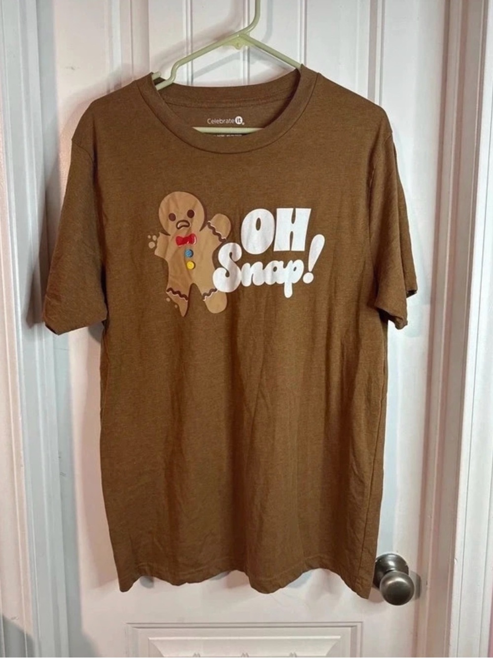 Celebrate It Brown 'Oh Snap!' Gingerbread Graphic Short Sleeve Tee